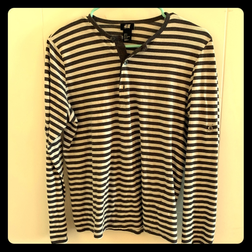 H&M striped long sleeve shirt